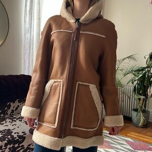 Coach Brown Shearling Coat
